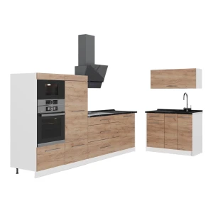 Kuchnia Fame-Line Dąb goldkraft 380 cm, BP Antracyt Vicco
