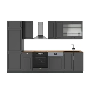Konyhasarok Fame-Line Anthrazit-arany Landhaus 300 cm , MP Tölgy Vicco