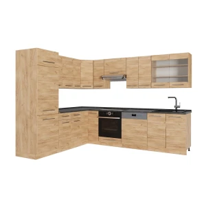 Eckküche Fame-Line Goldkraft Eiche/Goldkraft Eiche 287 x 227 cm, AP Anthrazit Vicco