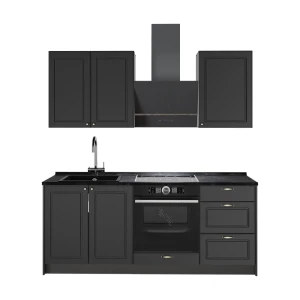 Cucina monoblocco Fame-Line Oro-antracite rustico/Antracite 190 cm, PL Antracite Vicco