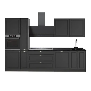 Cuisine Fame-Line Anthrazit-Gold Landhaus/Anthracite 310cm sans PT Vicco