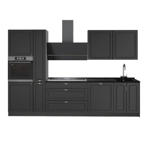 Cuisine Fame-Line Anthrazit-Gold Landhaus/Anthracite 310cm, PT Anthracite Vicco