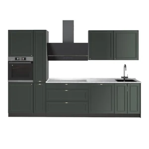 Zabudowa kuchenna Fame-Line Green Gold Country/Antracyt 310 cm, BP Marmur Vicco
