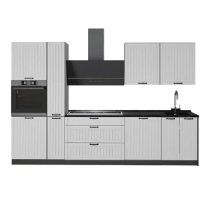 Cuisine Fame-Line Blanc campagne/Anthracite 310cm, PT Anthracite Vicco