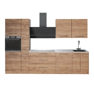 Cuisine Fame-Line Chêne de force doré/Chêne de force doré 310cm, PT Marbre Vicco