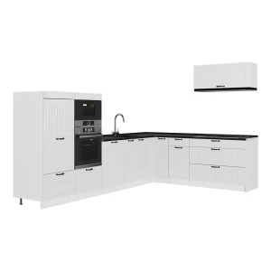 Kulmakeittiö Fame-Line Valkoinen maalaistalo/Valkoinen 327 x 227 cm, AP Antrasiitti Vicco