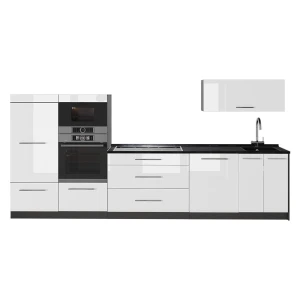 Complete keukeneenheid Fame-Line Wit Hoogglans/Antraciet 340 cm zonder werkblad Vicco