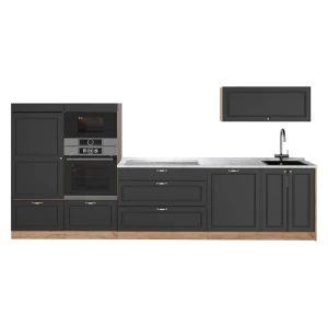 Cucina componibile Fame-Line Oro-antracite rustico/Rovere dorato 340 cm, PL Marmo Vicco