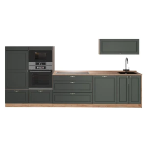 Cucina componibile Fame-Line Verde-oro rustico/Rovere dorato 340 cm, PL Rovere Vicco