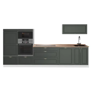 Cucina componibile Fame-Line Verde-oro rustico/Bianco 340 cm, PL Rovere Vicco