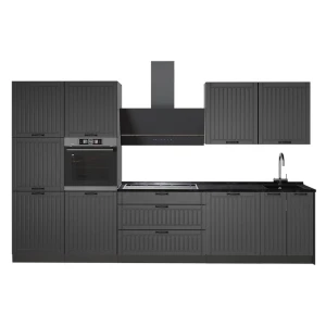 Cuisine Fame-Line Gris foncé/Anthracite 340cm sans PT Vicco