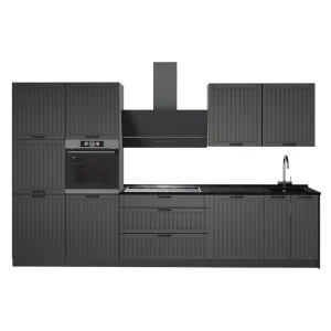 Cuisine Fame-Line Gris foncé/Anthracite 340cm, PT Anthracite Vicco