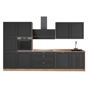 Kök Fame-Line Herrgård i antracitguld/Goldkraft ek 340 cm, AP Oak Vicco