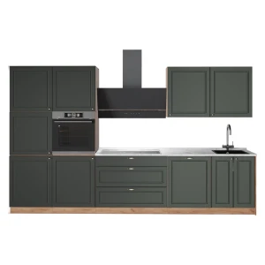 Cucina componibile Fame-Line Verde-oro rustico/Rovere dorato 340 cm, PL Marmo Vicco