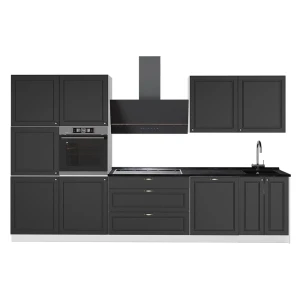 Cucina componibile Fame-Line Oro-antracite rustico/Bianco 340 cm, PL Antracite Vicco
