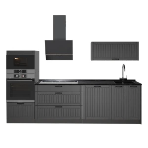 Zabudowa kuchenna Fame-Line Ciemnoszary/Antracyt 280 cm, BP Antracyt Vicco