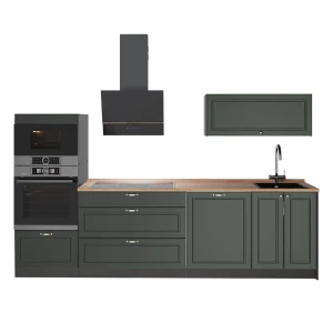 Zabudowa kuchenna Fame-Line Green Gold Country/Antracyt 280 cm, BP Dąb Vicco