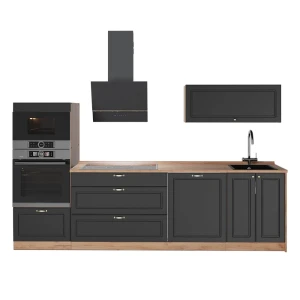 Cucina componibile Fame-Line Oro-antracite rustico/Rovere dorato 280 cm, PL Rovere Vicco