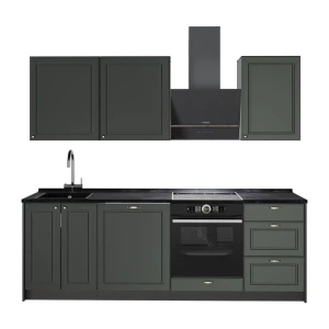 Cuisine Fame-Line Vert Or Campagne/Anthracite 230cm sans PT Vicco