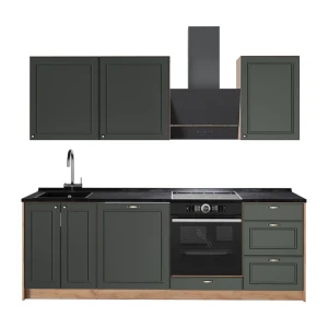 Zabudowa kuchenna Fame-Line Green Gold Country/Dąb goldkraft 230 cm bez blatu roboczego Vicco