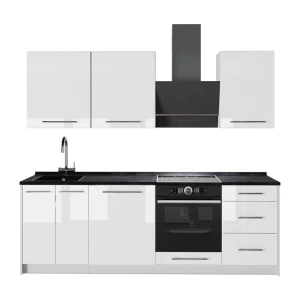 Cuisine Fame-Line Blanc Haute brillance/Blanc 230cm sans PT Vicco