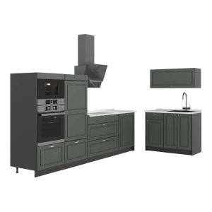 Kök Fame-Line Grönt och guld lanthus/antracit 380 cm AP Marble Vicco