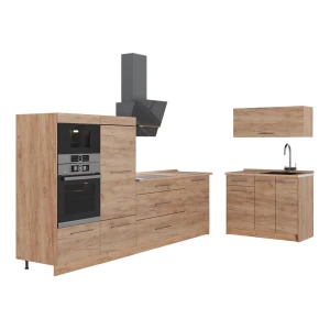 Kuchnia Fame-Line Dąb goldkraft/Dąb goldkraft 380 cm, BP Dąb Vicco