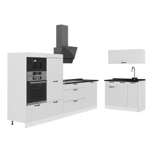 Keuken Fame-Line Wit Landhuis/Wit 380 cm zonder werkblad Vicco