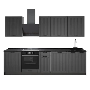 Cucina componibile Fame-Line Grigio scuro/Antracite 280 cm, PL Antracite Vicco