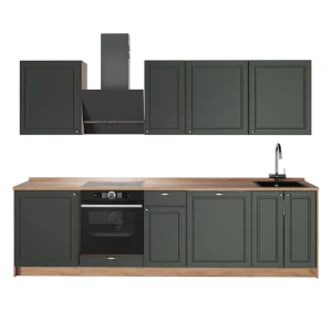Zabudowa kuchenna Fame-Line Green Gold Country/Dąb goldkraft 280 cm, BP Dąb Vicco