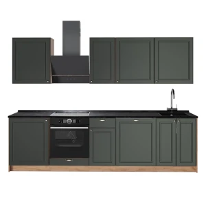 Zabudowa kuchenna Fame-Line Green Gold Country/Dąb goldkraft 280 cm bez blatu roboczego Vicco
