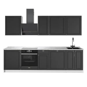 Cucina componibile Fame-Line Oro-antracite rustico/Bianco 280 cm, PL Marmo Vicco
