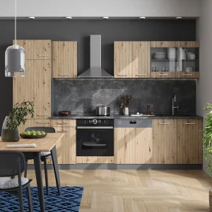 Küchenzeile R-Line Artisan Eiche/Anthrazit 300 cm , AP Eiche livinity®