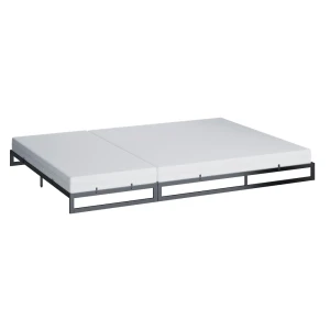 Telaio del letto Lenora Nero 90 x 200 e 180x200 con 2 materassi Vitalispa
