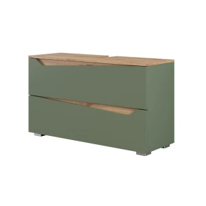 Sink base cabinet Marelle Green/Artisan oak 100 x 57.5 cm with 2 drawers Vicco