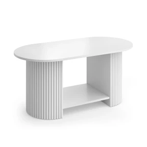 Coffee table Calero White/White 100 x 50 cm Vicco
