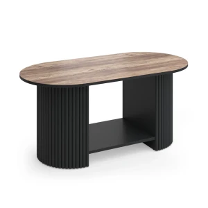 Coffee table Calero Rustic oak/Black 100 x 50 cm Vicco