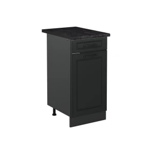 Küchenunterschrank R-Line Anthrazit Landhaus/Anthrazit 40 cm Arbeitsplatte Anthrazit Vicco