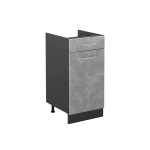 Küchenunterschrank R-Line Beton/Anthrazit 40 cm ohne Arbeitsplatte Vicco