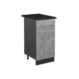 Küchenunterschrank R-Line Beton/Anthrazit 40 cm Arbeitsplatte Anthrazit Vicco
