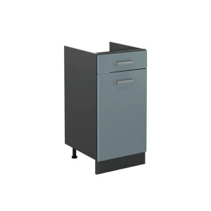 Küchenunterschrank R-Line Blau-Grau/Anthrazit 40 cm ohne Arbeitsplatte Vicco