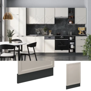 Frontblende Fame-Line GrauBeige 45 cm , AP Marmor livinity®