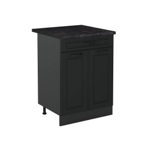 Mobiletto base cucina R-Line Antracite country/Antracite 60 cm con cassetto piano di lavoro Antracite Vicco