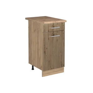 Küchenunterschrank R-Line Artisan-Eiche/Goldkraft Eiche 40 cm Arbeitsplatte Goldkraft Eiche Vicco