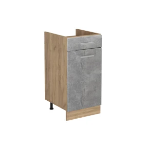 Küchenunterschrank R-Line Beton/Goldkraft Eiche 40 cm ohne Arbeitsplatte Vicco