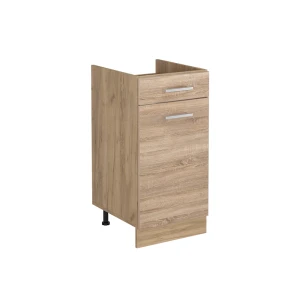 Küchenunterschrank R-Line Sonoma/Goldkraft Eiche 40 cm ohne Arbeitsplatte Vicco