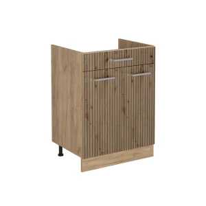 Küchenunterschrank R-Line Artisan-Eiche/Goldkraft Eiche 60 cm mit Schublade ohne Arbeitsplatte Vicco