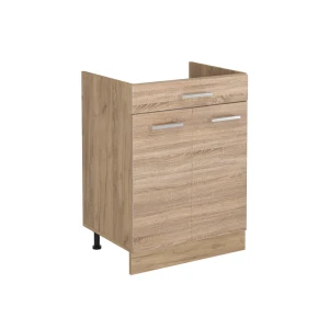 Mobiletto base cucina R-Line Sonoma/Rovere dorato 60 cm con cassetto senza piano di lavoro Vicco
