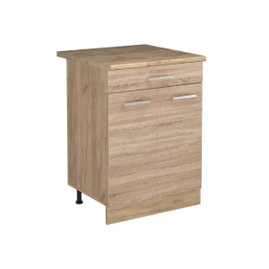 Mobiletto base cucina R-Line Sonoma/Rovere dorato 60 cm con cassetto piano di lavoro Rovere dorato Vicco