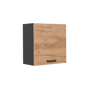 Hängeschrank R-Line Goldkraft Eiche/Anthrazit 60 cm mit 1 Tür Vicco
